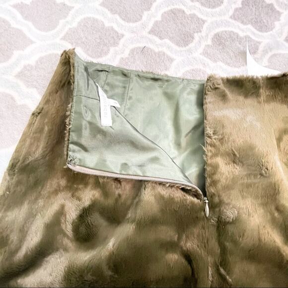 Rebecca Taylor Olive Green Faux Hide Midi Pencil Skirt woman's size 6 - Picture 5 of 7
